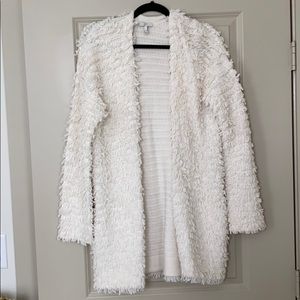 Joie Textured Fluffy Loop Cardigan Sweater